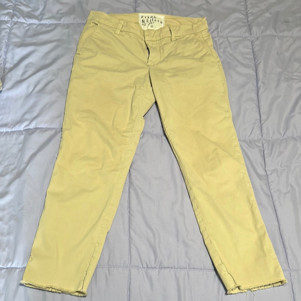 Frank & Eileen Wicklow Tan Ankle Cropped Pants